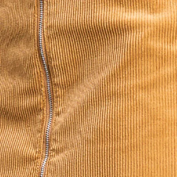 Camel Colored Corduroy Skirt - Picture 3 of 4
